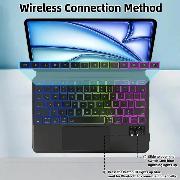 ⁦כיסוי מקלדת Apple iPad Air 10.9 4th/5th/6th generation⁩ – תמונה ⁦5⁩