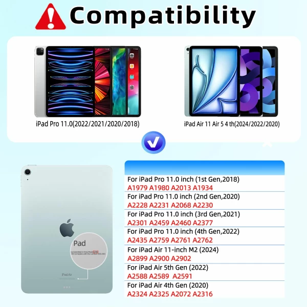 ⁦כיסוי מקלדת Apple iPad Air 10.9 4th/5th/6th generation⁩ – תמונה ⁦6⁩