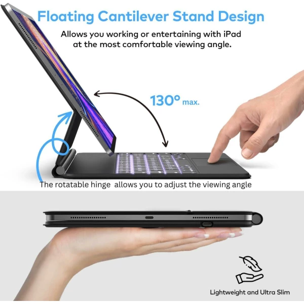 ⁦כיסוי מקלדת Apple iPad Pro 12.9 2020/2021/2022⁩ – תמונה ⁦2⁩