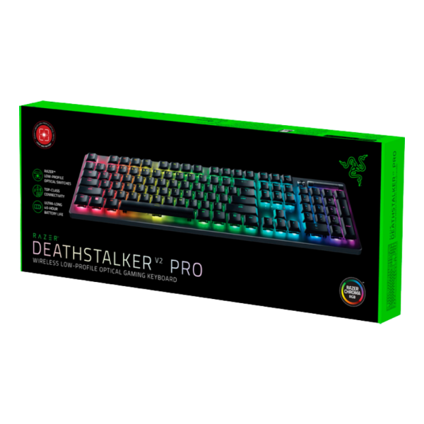⁦‏מקלדת Razer DeathStalker V2 Pro רייזר⁩ – תמונה ⁦2⁩