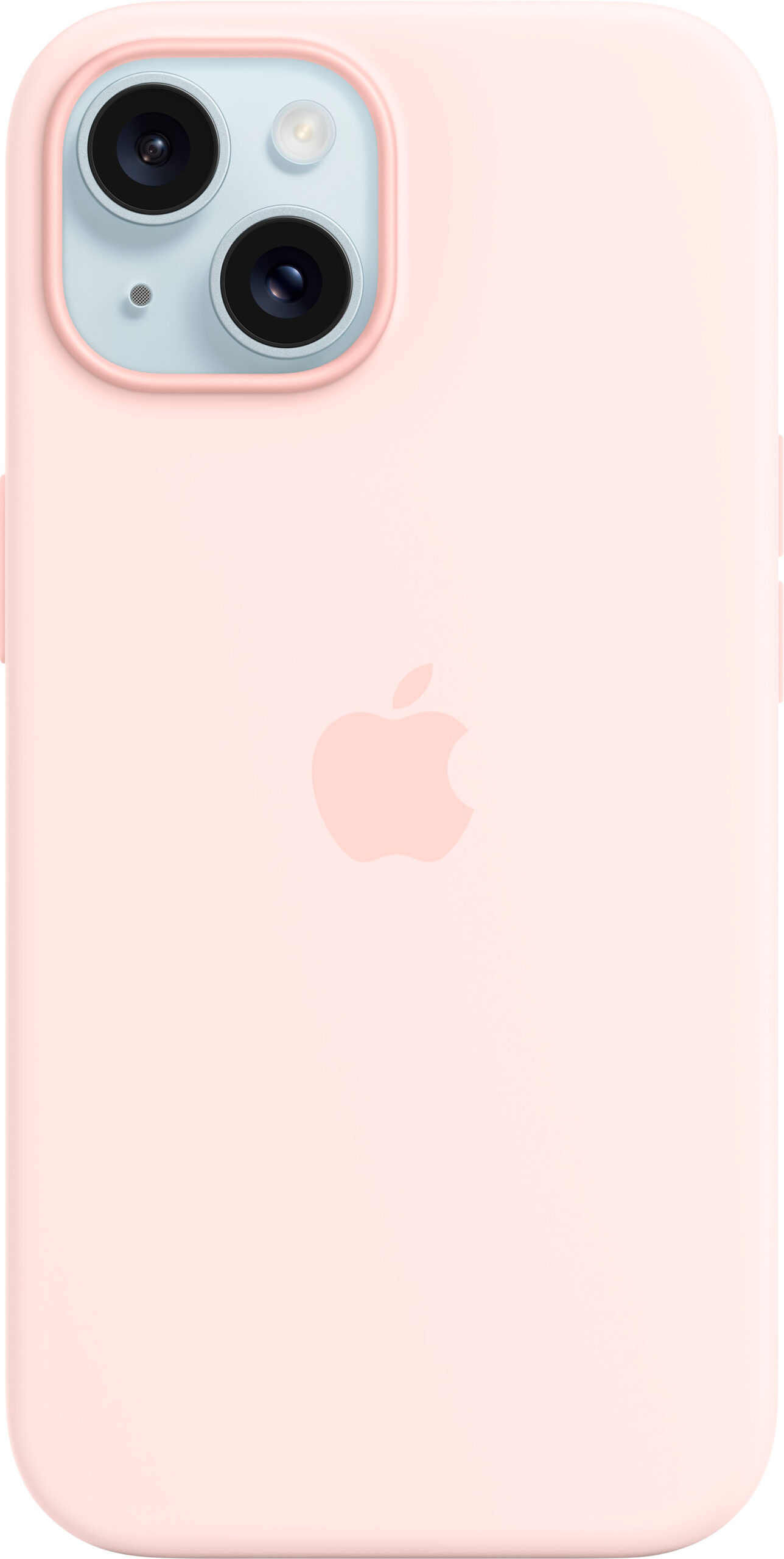 כיסוי סיליקון מקורי ל- Apple iPhone 15 עם חיבור Magsafe - צבע ורוד