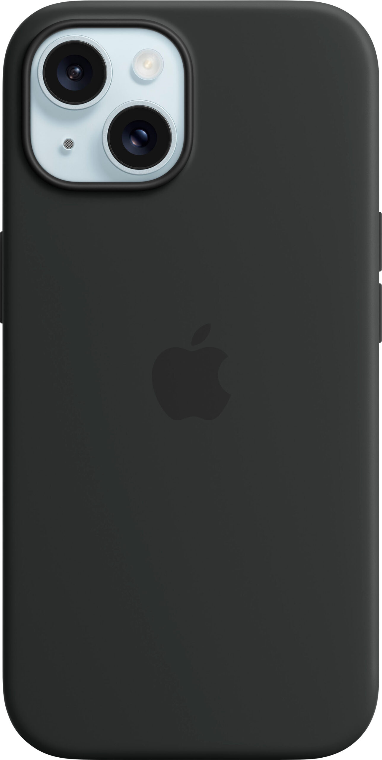 כיסוי סיליקון מקורי ל- Apple iPhone 15 עם חיבור Magsafe - צבע שחור