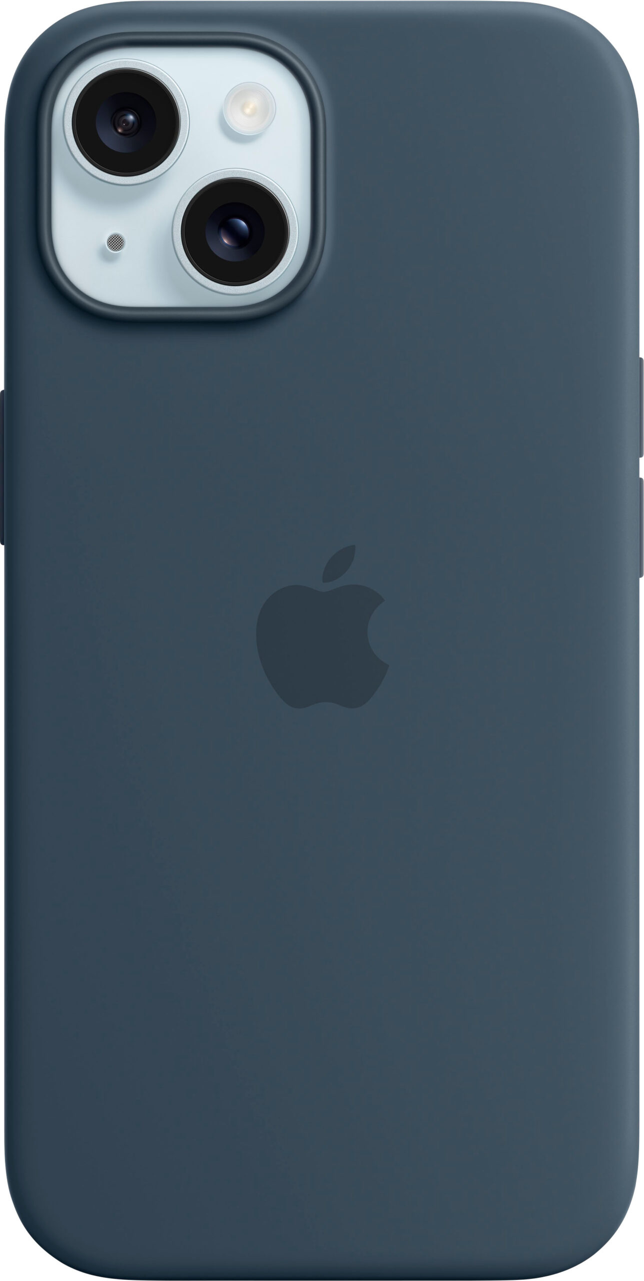 כיסוי סיליקון מקורי ל- Apple iPhone 15 עם חיבור Magsafe - צבע כחול