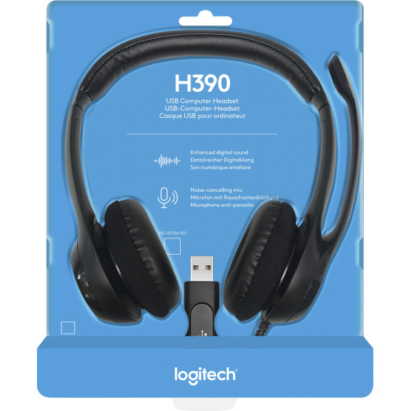אוזניות ‏חוטיות Logitech H390 לוגיטק