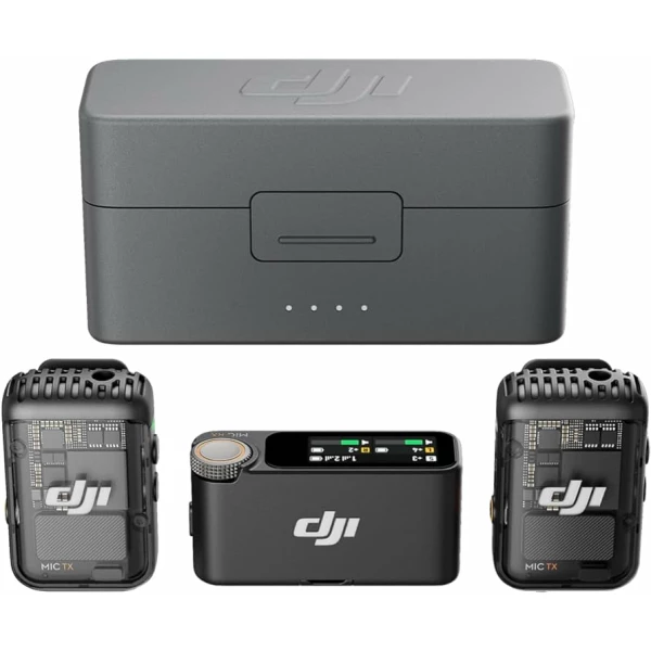 ⁦‏מיקרופון אלחוטי Mic 2 שני משדרים ומקלט DJI⁩ – תמונה ⁦2⁩