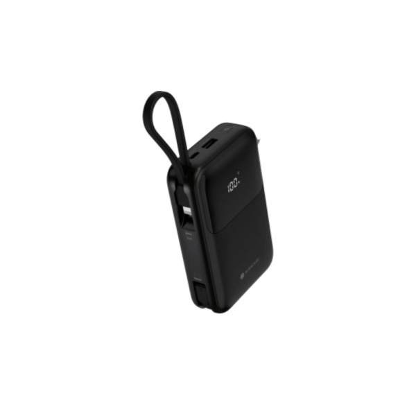 מטען נייד מהיר עם צג וכבלים 22.5W Miracase קיבולת 20,000mAh - שחור