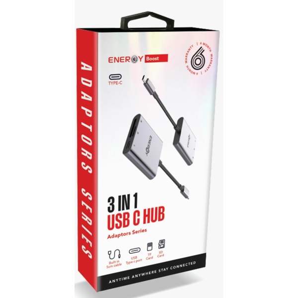 Energy 3 In 1 USB C Hub