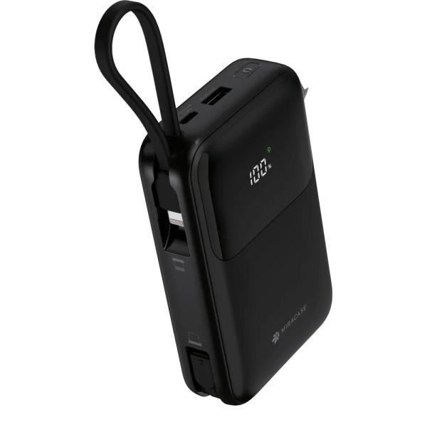מטען נייד עם צג וכבלים מובנים Miracase קיבולת 10,000mAh  99215-800-31
