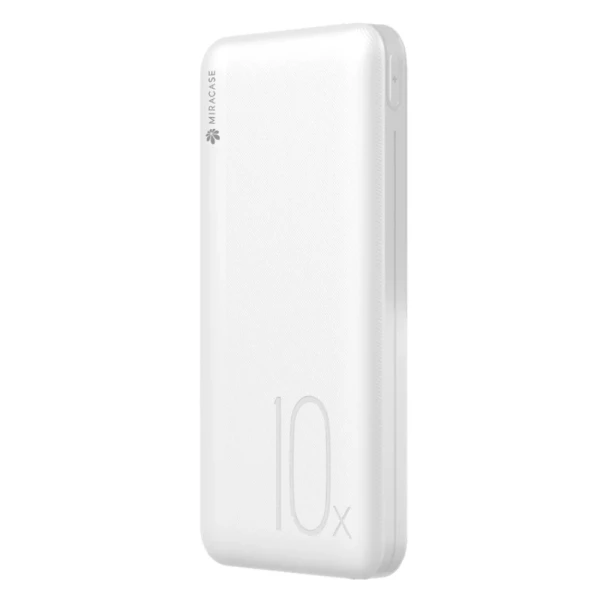 מטען נייד מהיר 22.5W Miracase קיבולת 10,000mAh - לבן