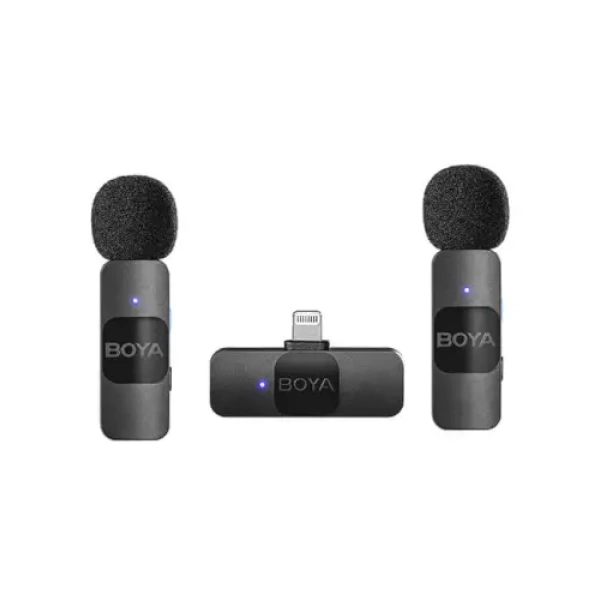 מיקרופון דש אלחוטי זוגי BOYA BY-V2 Lightning