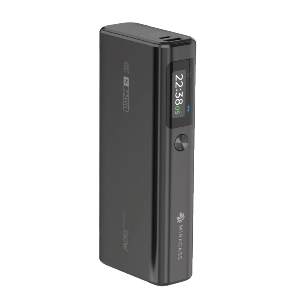 מטען נייד עם צג  130W Miracase קיבולת 20,000mAh - שחור