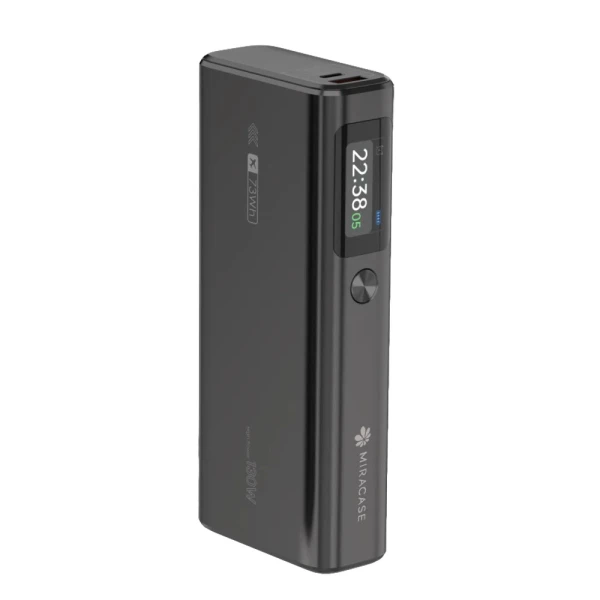 מטען נייד עם צג  130W Miracase קיבולת 20,000mAh - שחור