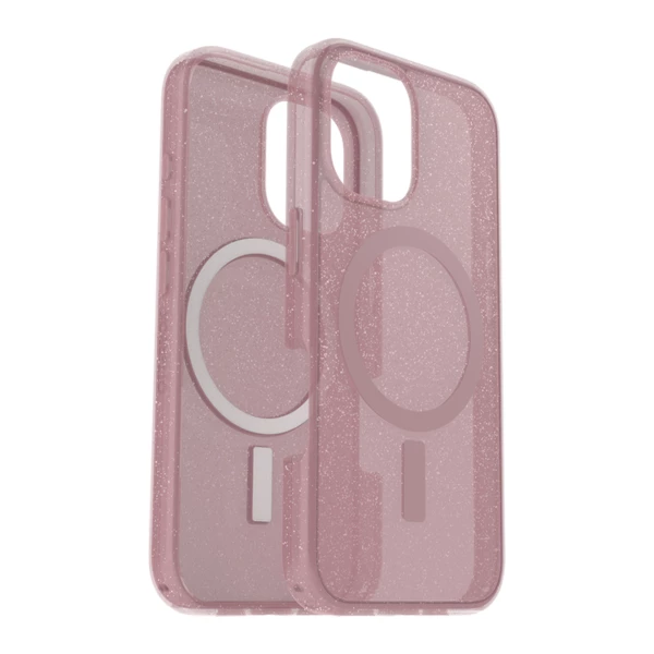 כיסוי Otterbox Symmetry MagSafe - אייפון 16 פרו - שקוף ורוד