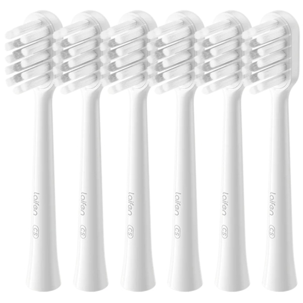 שישיית ראשים למברשת חשמלית Laifen - Gum Care Brush Head White