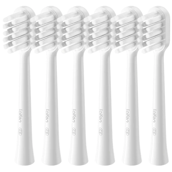שישיית ראשים למברשת חשמלית Laifen - Gum Care Brush Head White