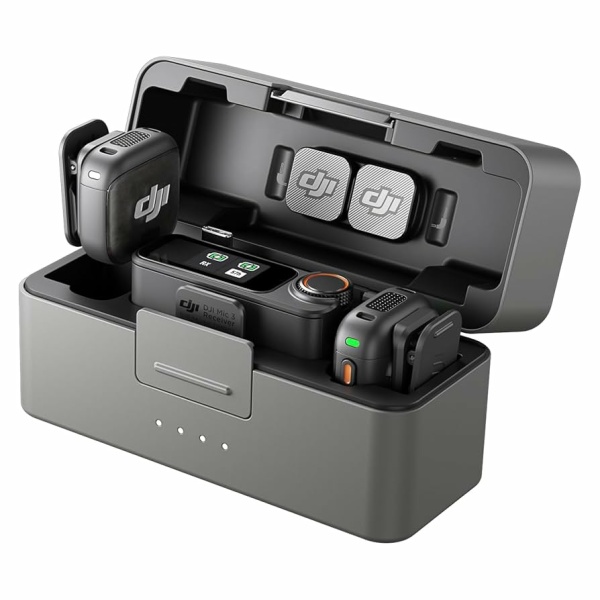מיקרופון אלחוטי DJI Mic 3 שני משדרים ומקלט