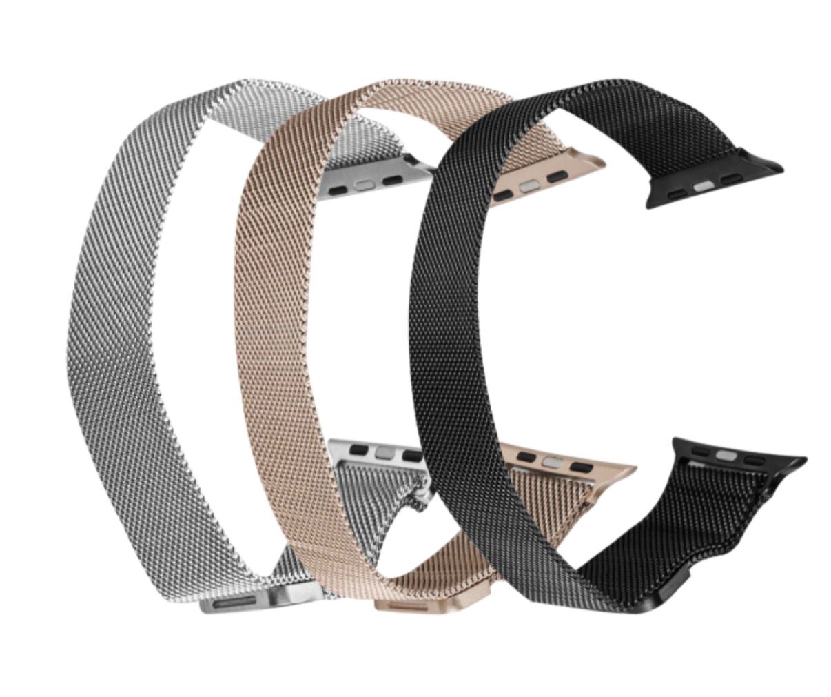 סט 3 רצועות Puregear ל – Apple Watch 40/41mm – מתכת